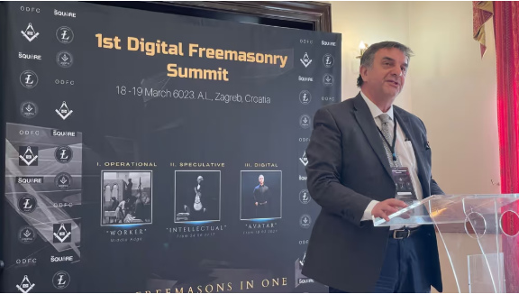 Nicholas J. Broadway speaking at the First Digital Freemasonry Summit
